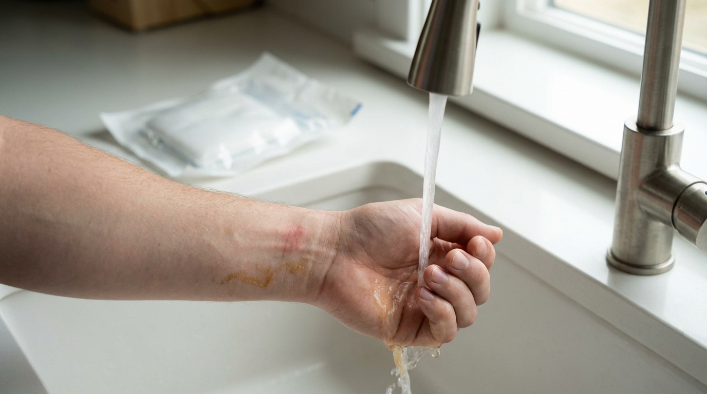 Brûlure au caramel | Gestes d'urgence et soins en 2026