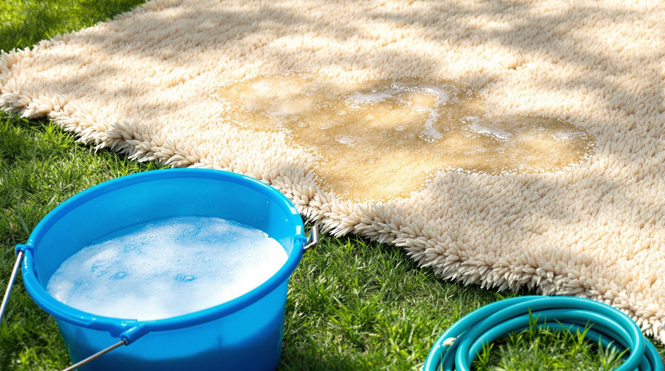 Comment laver un tapis à grande eau efficacement